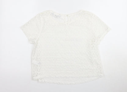 Womens UK Size 12 Red Herring White  Blouse