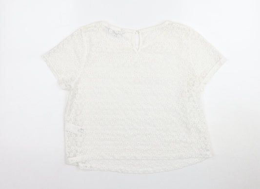 Womens UK Size 12 Red Herring White  Blouse