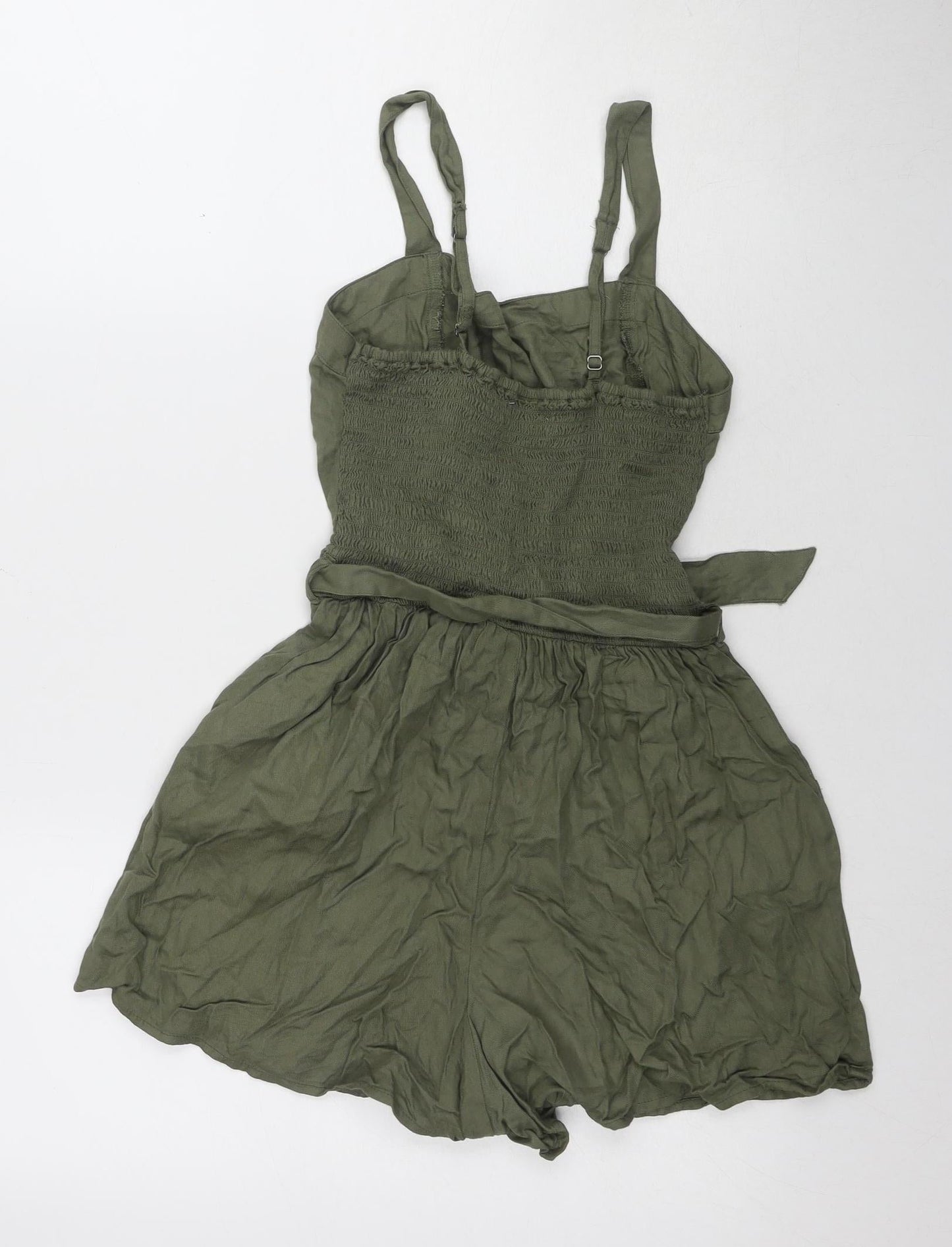 Hollister Women's Green Sleeveless Playsuit S