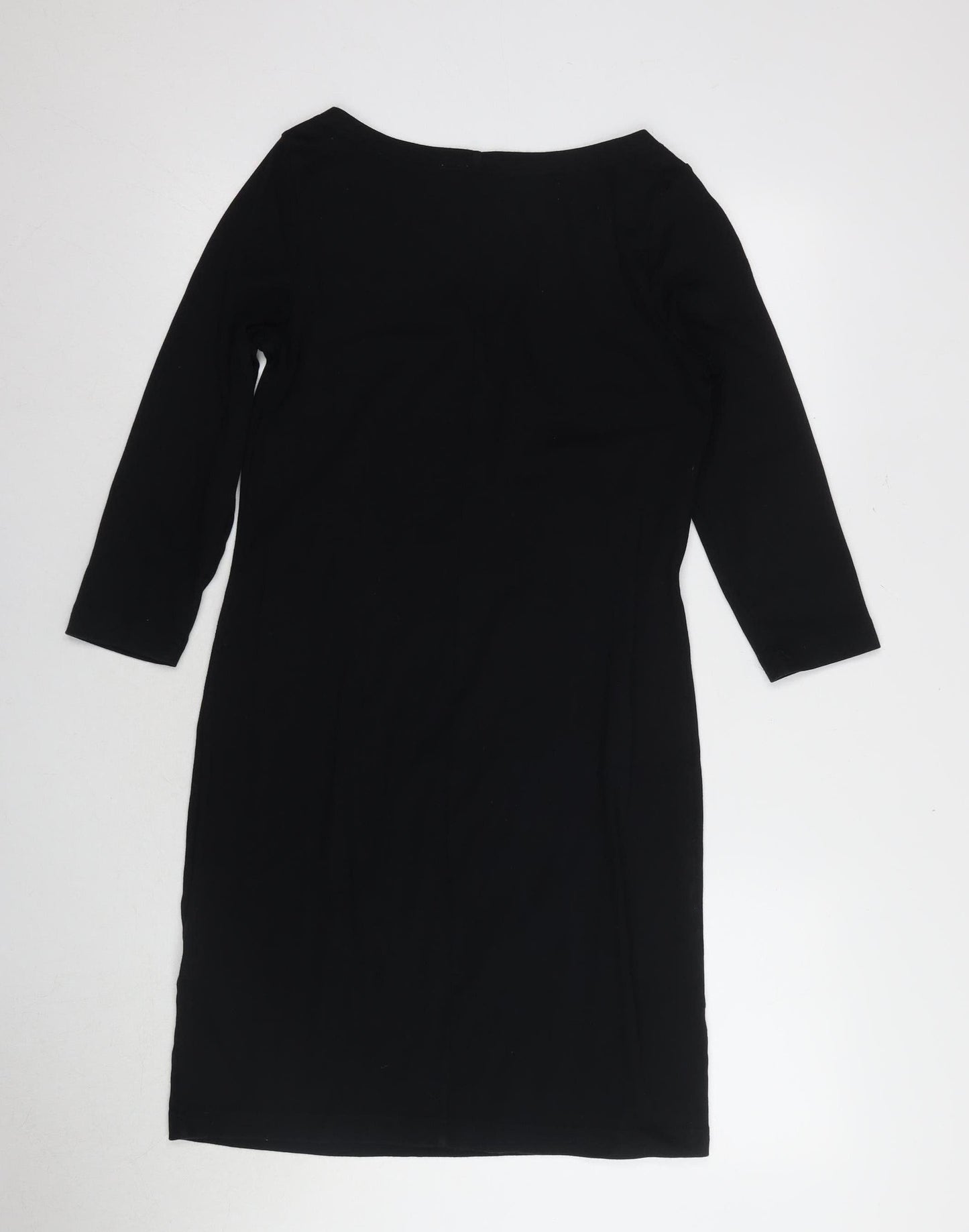 Gap Women's Black Dress M 3/4 Sleeve Cotton Blend