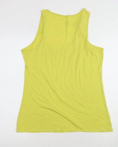 Womens UK Size L Gap Yellow Basic Tank