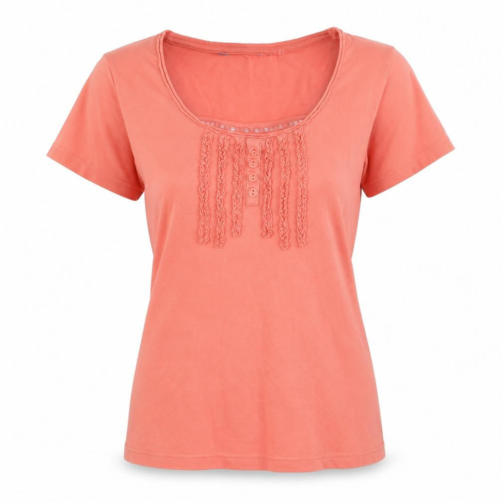 Womens UK Size S EWM Pink Basic T-Shirt