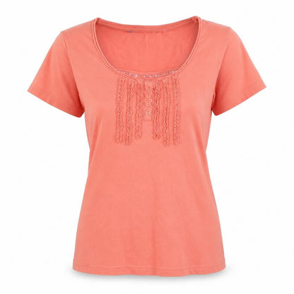 Womens UK Size S EWM Pink Basic T-Shirt