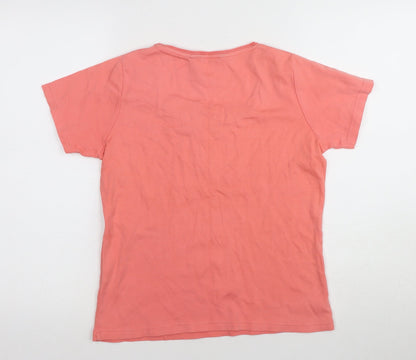 EWM Women's Pink Basic T-Shirt, Short Sleeve, Size S