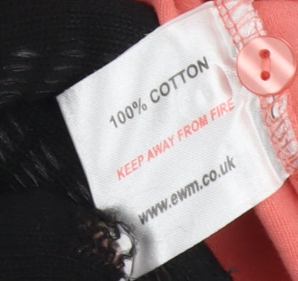 EWM Women's Pink Basic T-Shirt, Short Sleeve, Size S