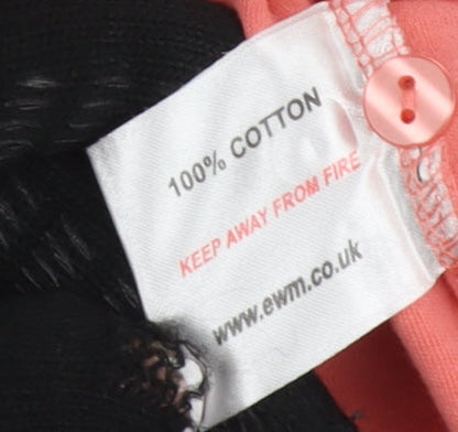 EWM Women's Pink Basic T-Shirt, Short Sleeve, Size S