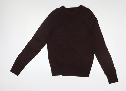 AllSaints Men's Brown Pullover Jumper M - Modal Blend
