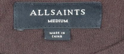 AllSaints Men's Brown Pullover Jumper M - Modal Blend