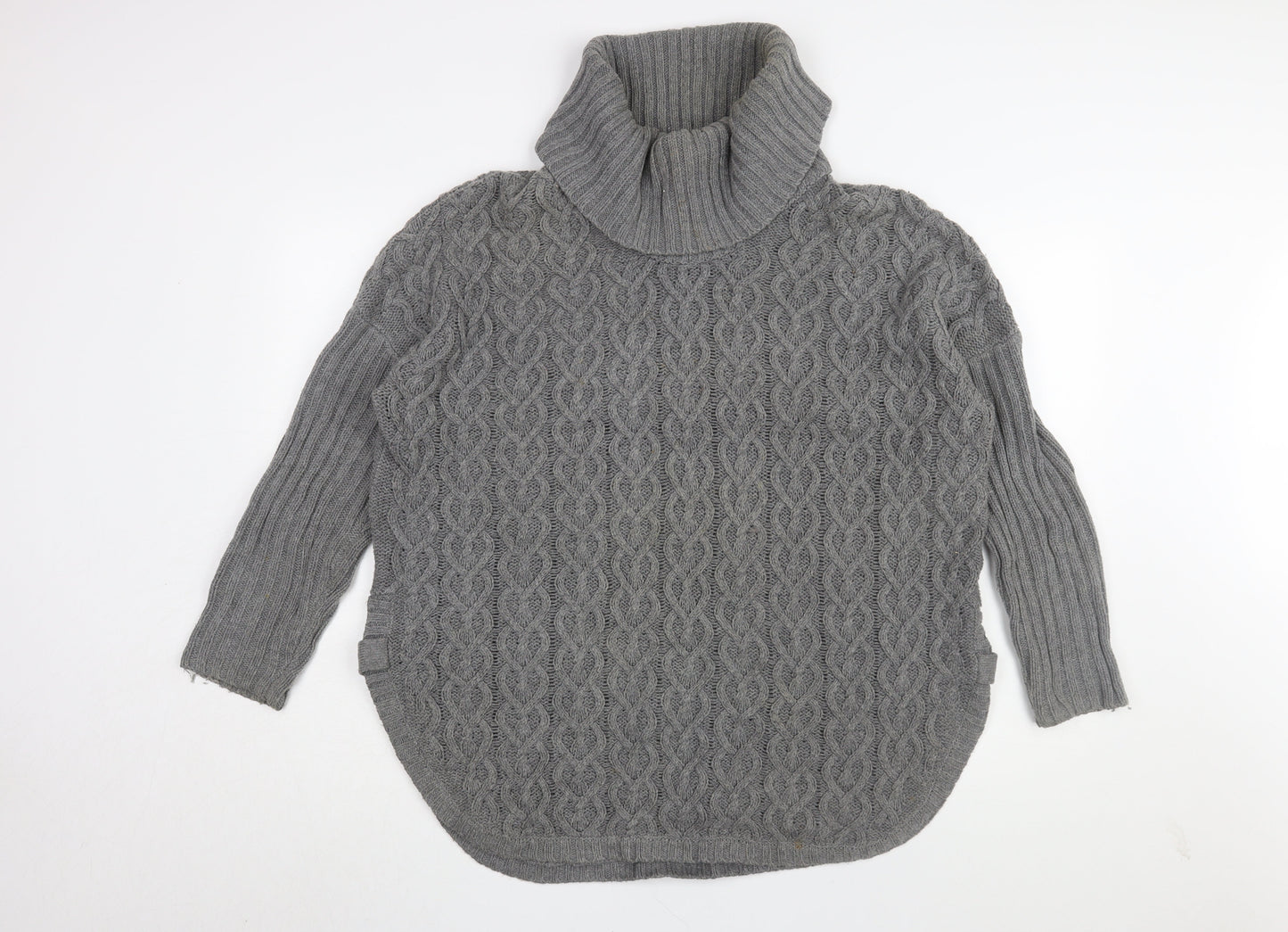 Womens UK Size M Aphorism Grey Pullover Jumper