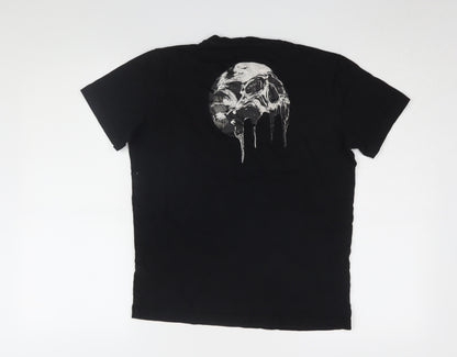 Diesel Black Unisex T-Shirt, S, Casual Crew Neck Cotton