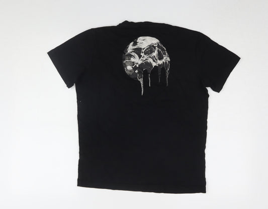 Diesel Black Unisex T-Shirt, S, Casual Crew Neck Cotton