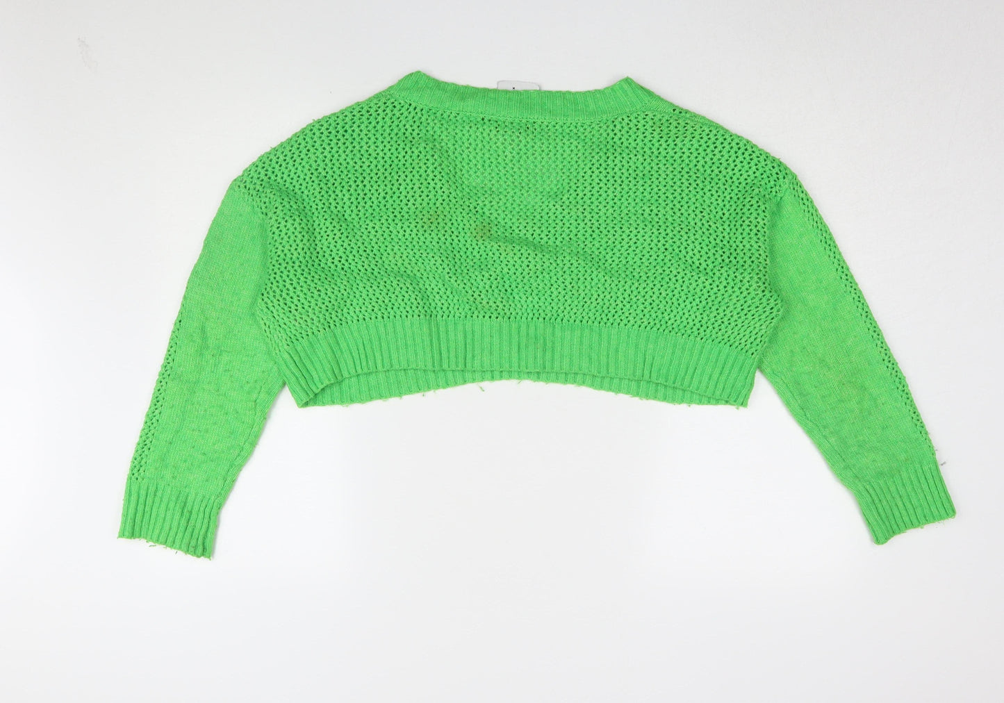 Womens UK Size 16 COLLUSION Green Pullover Jumper