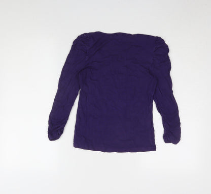 NISSA Women’s Purple Long Sleeve Scoop Neck Top Size 6