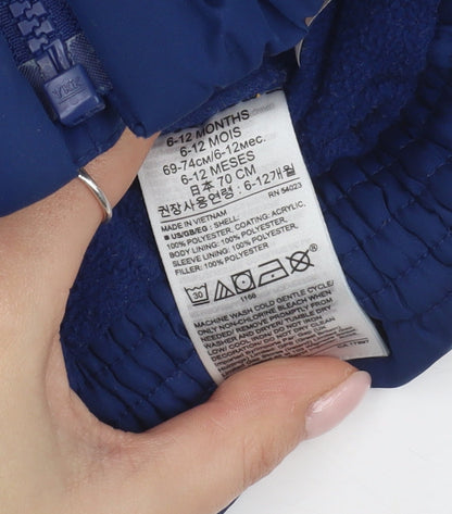 Gap Unisex Baby Blue Puffer Jacket 6-12 Months