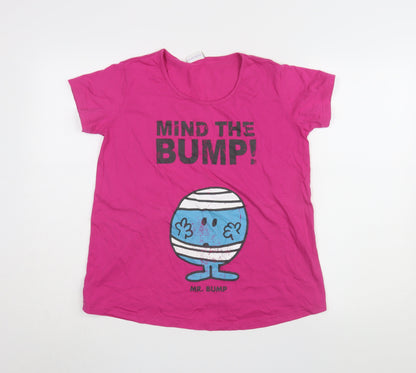 Womens UK Size 14 Mothercare Pink Basic T-Shirt