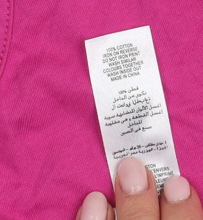 Womens UK Size 14 Mothercare Pink Basic T-Shirt