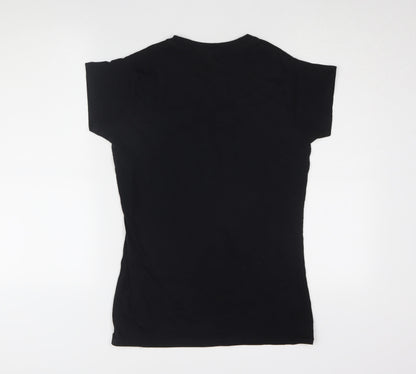 Womens UK Size L UFC Black Jersey T-Shirt