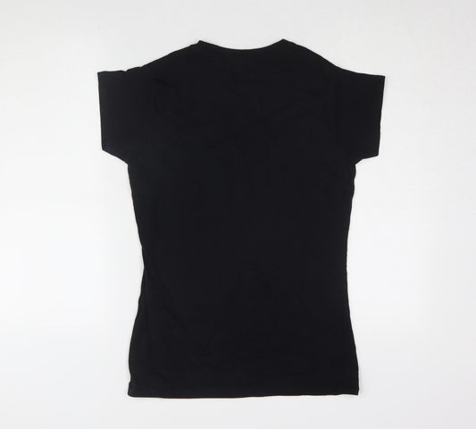 Womens UK Size L UFC Black Jersey T-Shirt