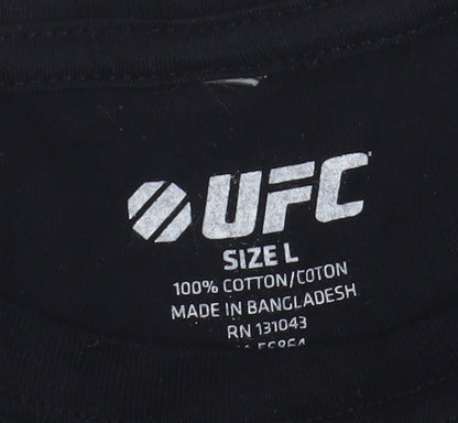 Womens UK Size L UFC Black Jersey T-Shirt