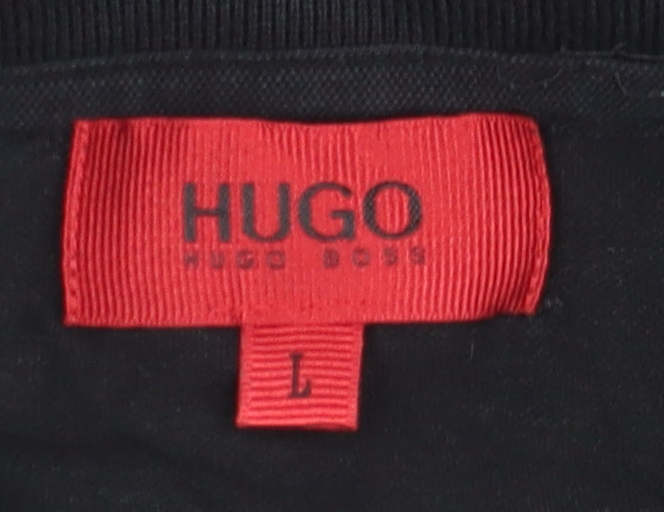 Mens UK Size L HUGO BOSS Black  T-Shirt