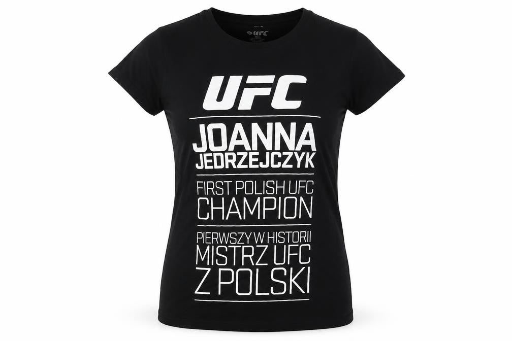 Womens UK Size S UFC Black Basic T-Shirt