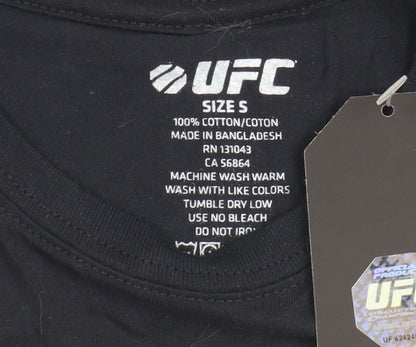 Womens UK Size S UFC Black Basic T-Shirt