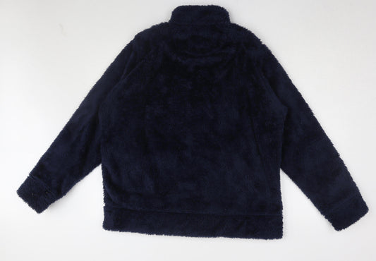 Country Rose Women's Navy Blue Fleece Jacket - Size L