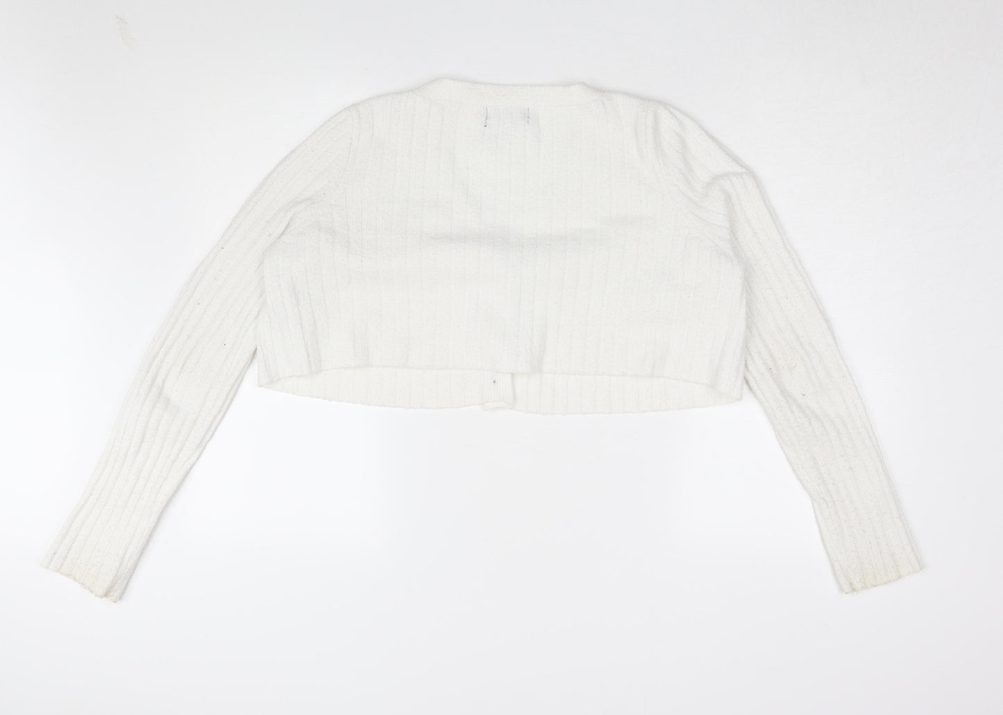 Womens UK Size L Urban Outfitters White Cardigan Jumper