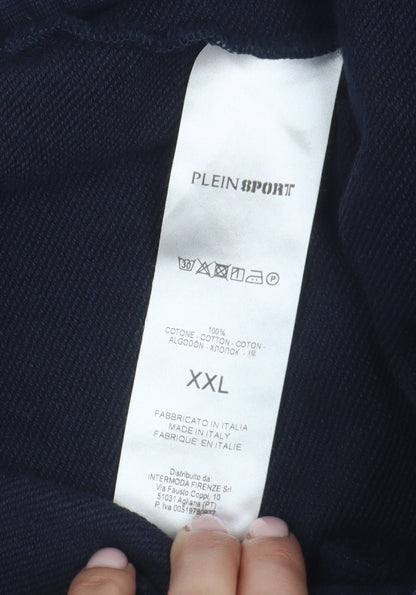 Plein Sport Men's Black Jogger 2XL Relaxed Fit Trousers