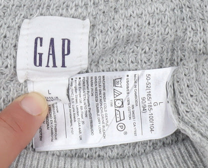 GAP Men's Grey Pullover Sweater, Size L - Excellent