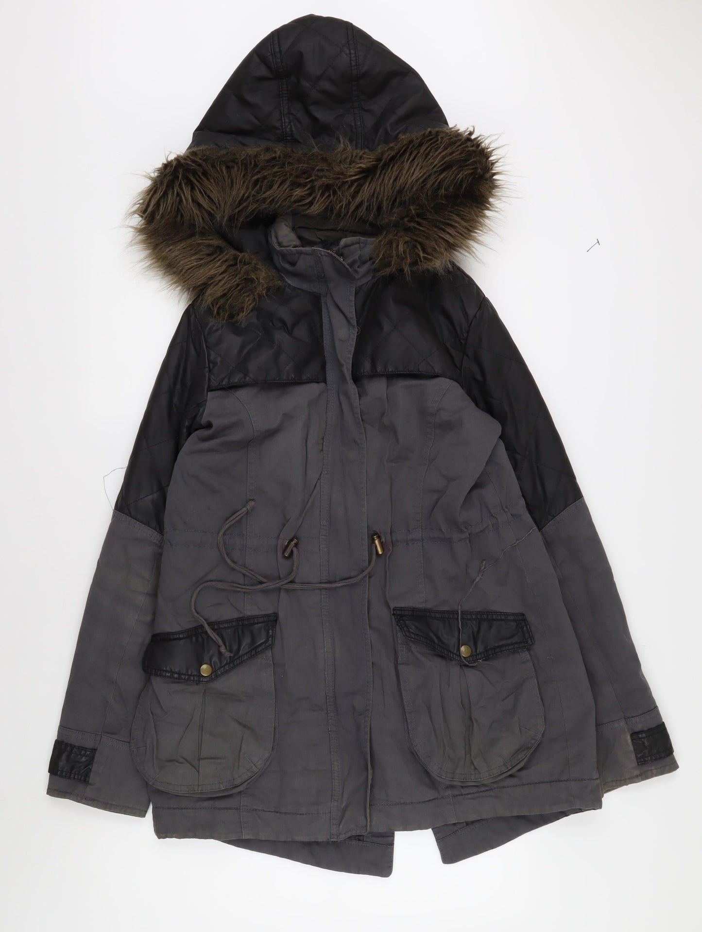 Unisex Adults UK Size 12 Mado Grey Parka Coat