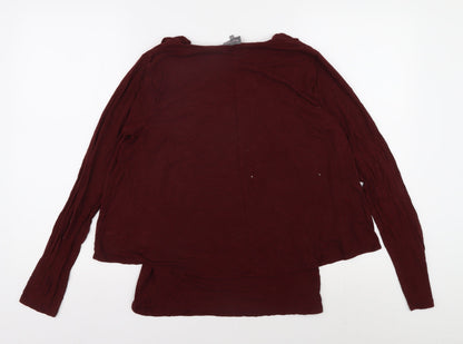 Womens UK Size 10 Phase Eight Red Basic Blouse