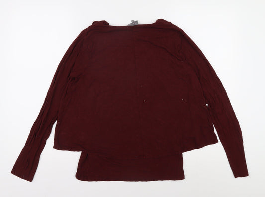Womens UK Size 10 Phase Eight Red Basic Blouse
