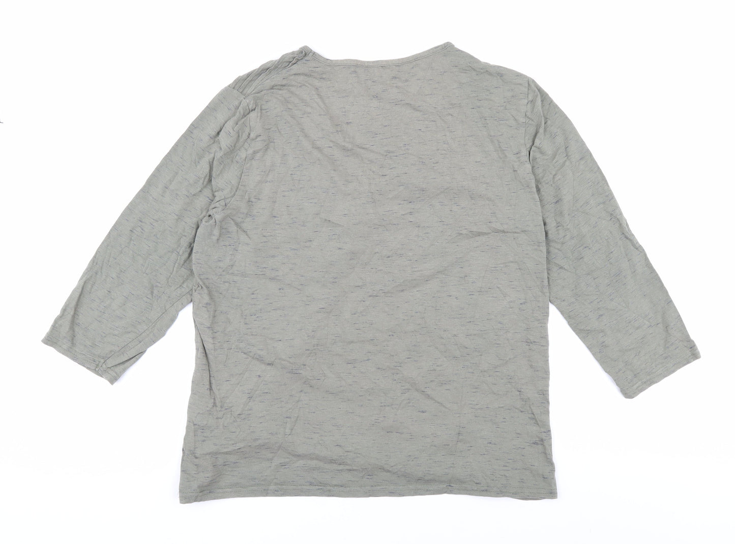 Womens UK Size M Isle Essentials Green Basic T-Shirt