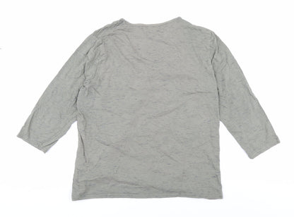 Womens UK Size M Isle Essentials Green Basic T-Shirt