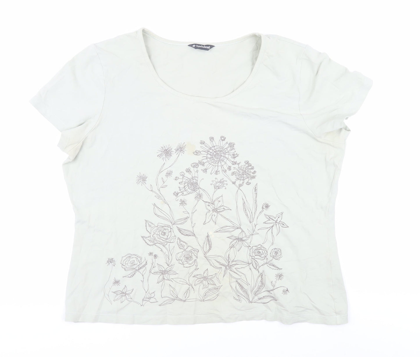 Womens UK Size 18 Hawkshead Ivory  T-Shirt