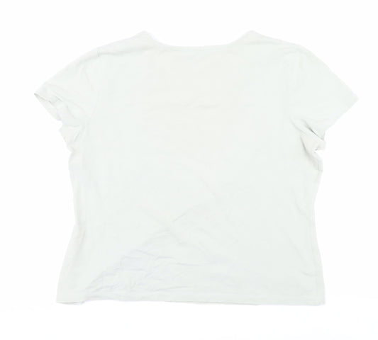 Hawkshead Women's Ivory Floral T-Shirt, Size 18, Casual