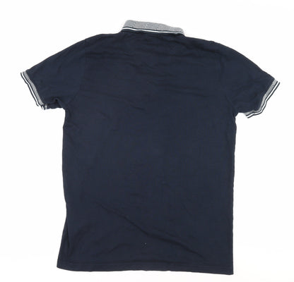 Brave Soul Men's Blue Polo Shirt Size L