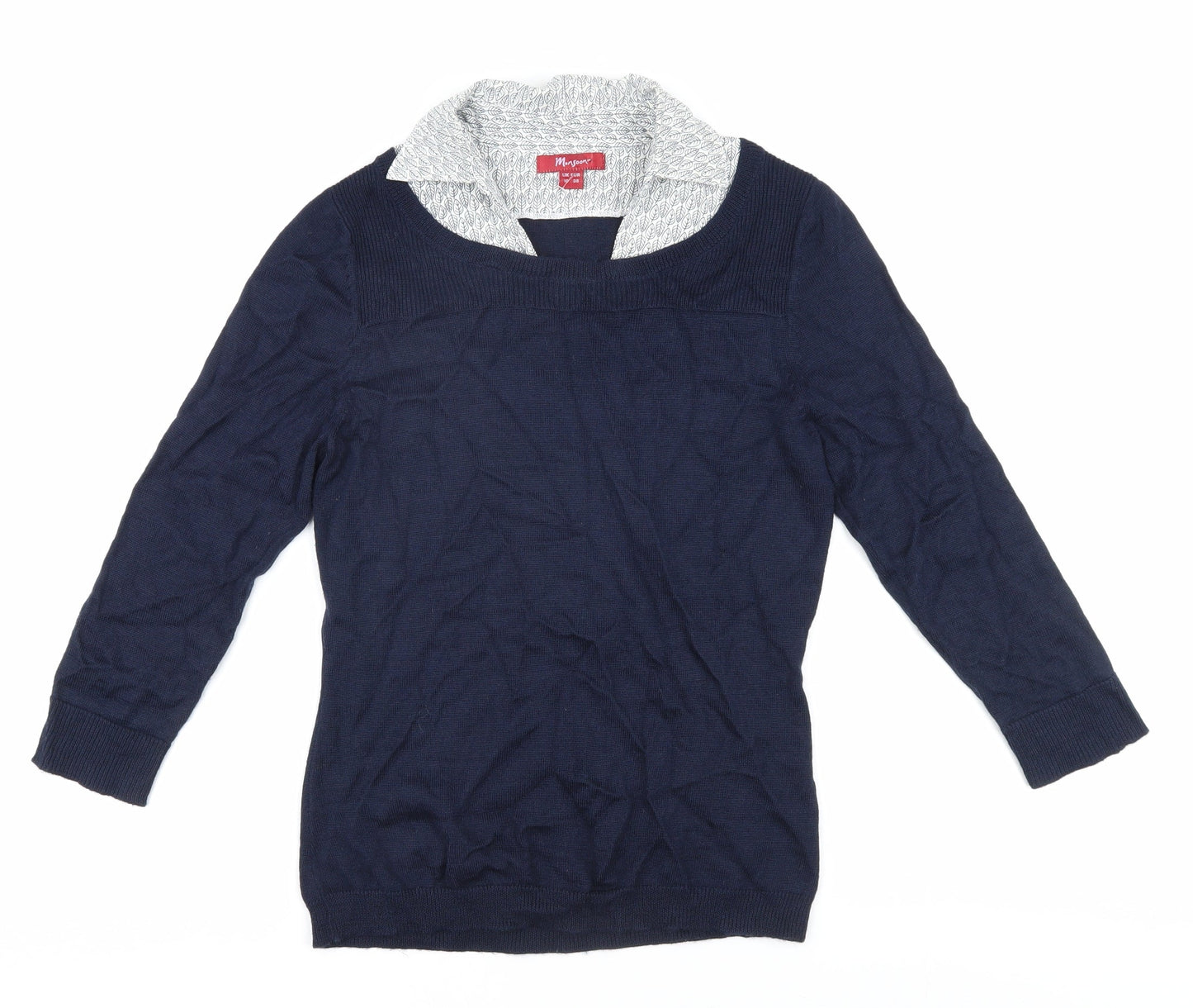Womens UK Size 10 Monsoon Blue Pullover Jumper