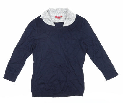Womens UK Size 10 Monsoon Blue Pullover Jumper