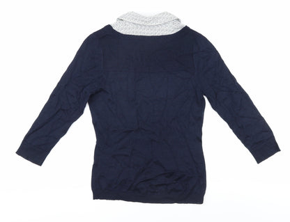 Womens UK Size 10 Monsoon Blue Pullover Jumper