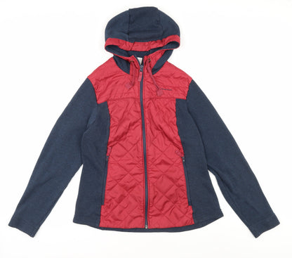 Decathlon Unisex Red Blue Hooded Puffer Jacket Size 12