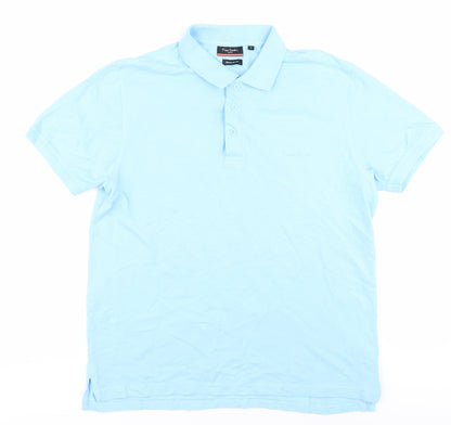 Pierre Cardin Men's Blue Polo, Size L, Regular Fit