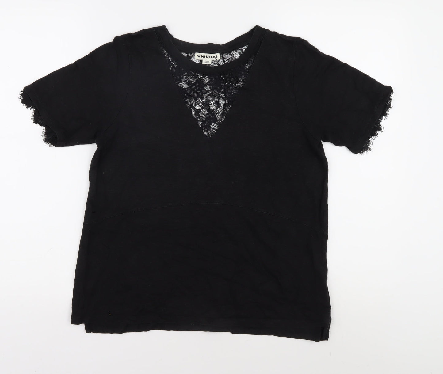 Womens UK Size L Whistles Black  T-Shirt