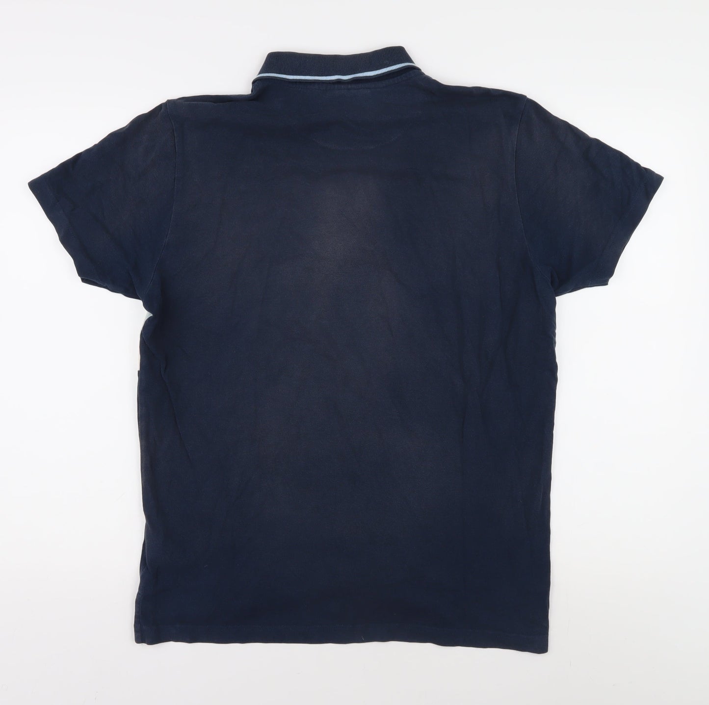 Pierre Cardin Men's Medium Blue Colourblock Polo Shirt