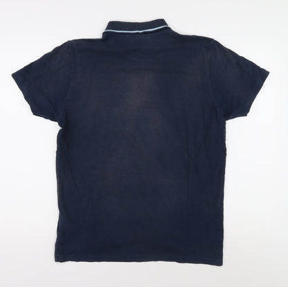 Pierre Cardin Men's Medium Blue Colourblock Polo Shirt