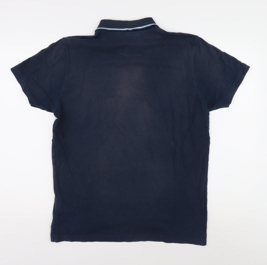 Pierre Cardin Men's Medium Blue Colourblock Polo Shirt