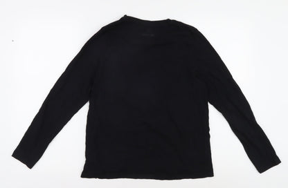 Womens UK Size 14 Threadbare Black Basic T-Shirt