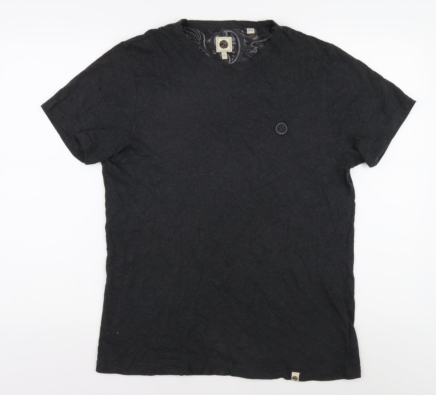 Pretty Green Men's Black M Solid Crew Neck T-Shirt