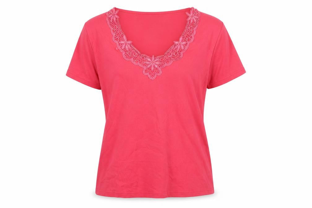 Womens UK Size 10-12 Honor Millburn Pink Basic T-Shirt